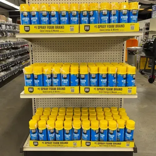 Shovels, rakes, and mops in stock at Center Point supply store