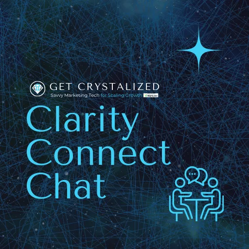 Thumbnail showing the Clarity Conneck the Key to Effortless Growth" call and graphic of two people at a table having a conversation
