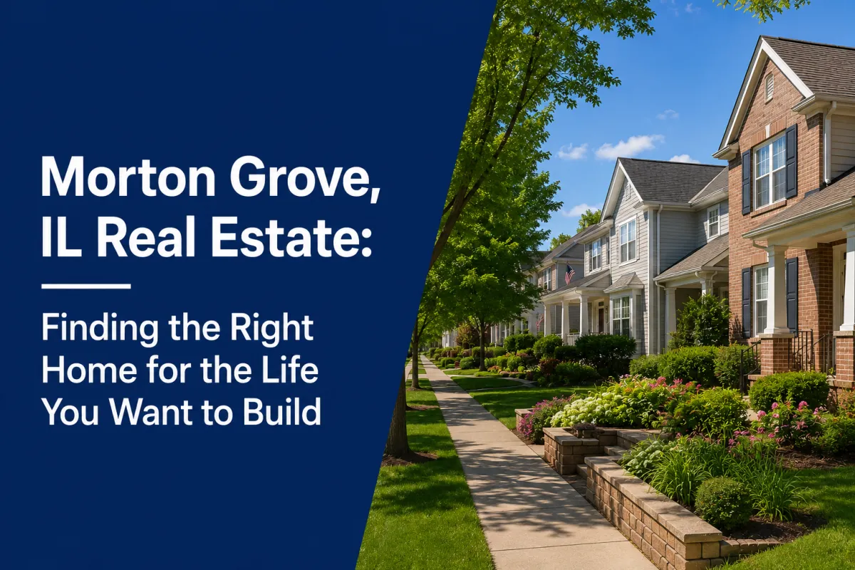 Morton Grove IL real estate homes in an established suburban neighborhood