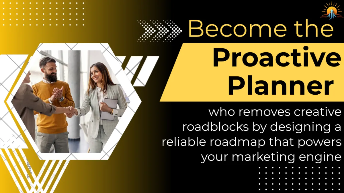 Quarterly themes content calendar strategy visualized with calendar icons and marketing graphics