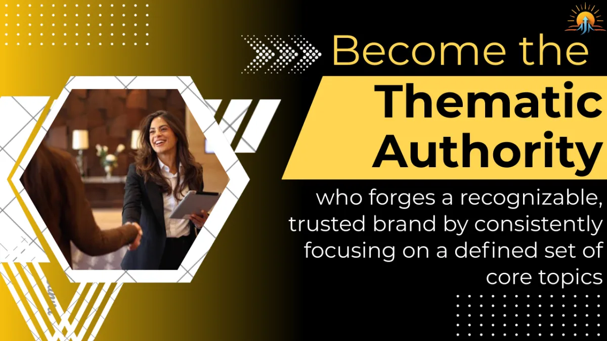 Strategic content pillars framework illustrated with icons representing LinkedIn, blogs, and digital platforms, highlighting brand messaging and thought leadership.