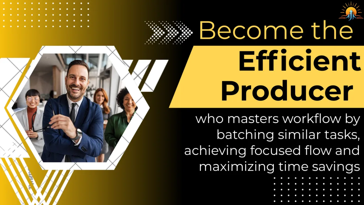 Entrepreneur setting up a camera and lighting equipment to batch-shoot social media photos, with props and outfits organized for a productive content creation day.