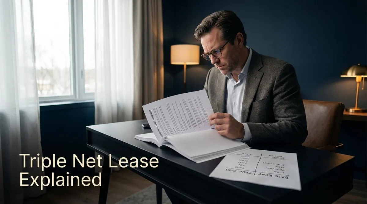 Comparison of base rent vs. full NNN lease cost breakdown