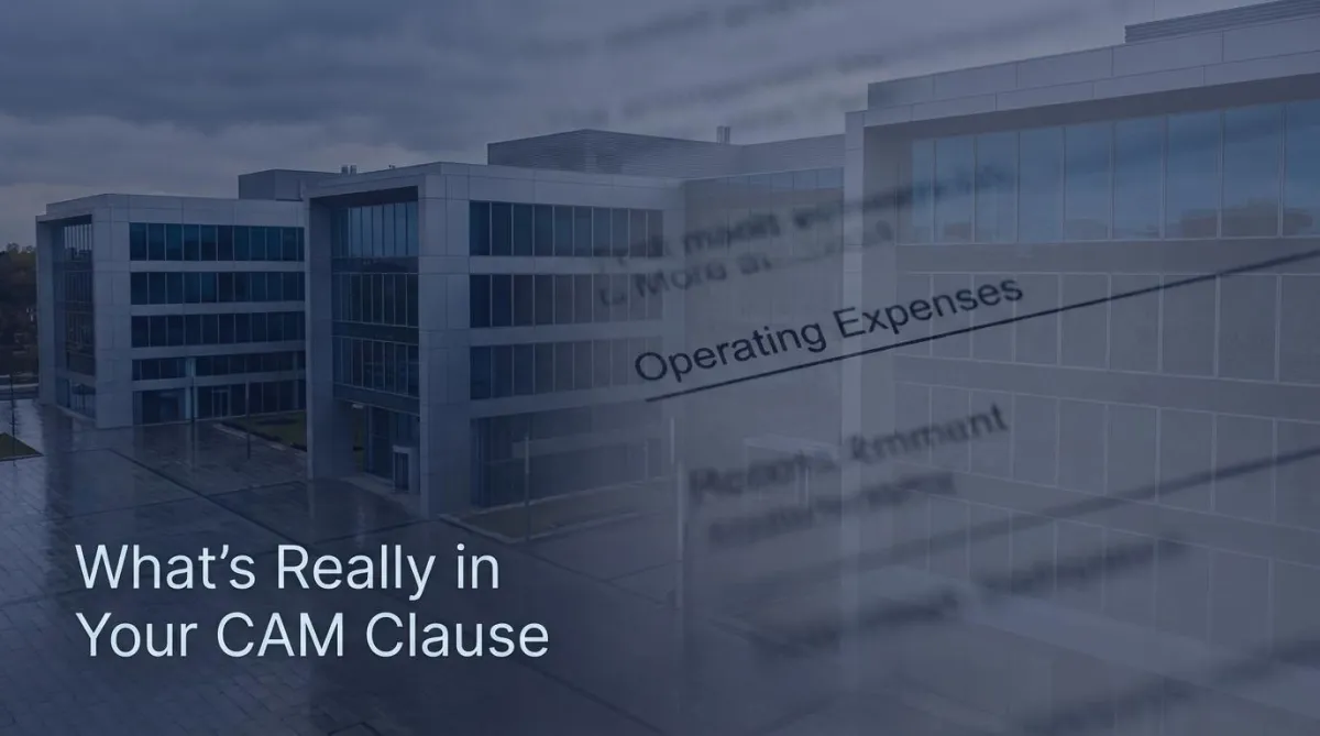 Commercial building with a lease overlay