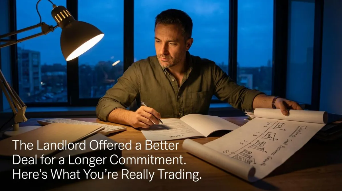 Business owner reviewing a lease.