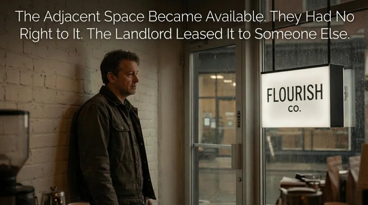 Business owner lamenting lack of expansion options.