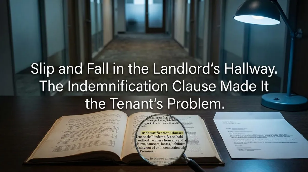 Close up of an indemnification clause.