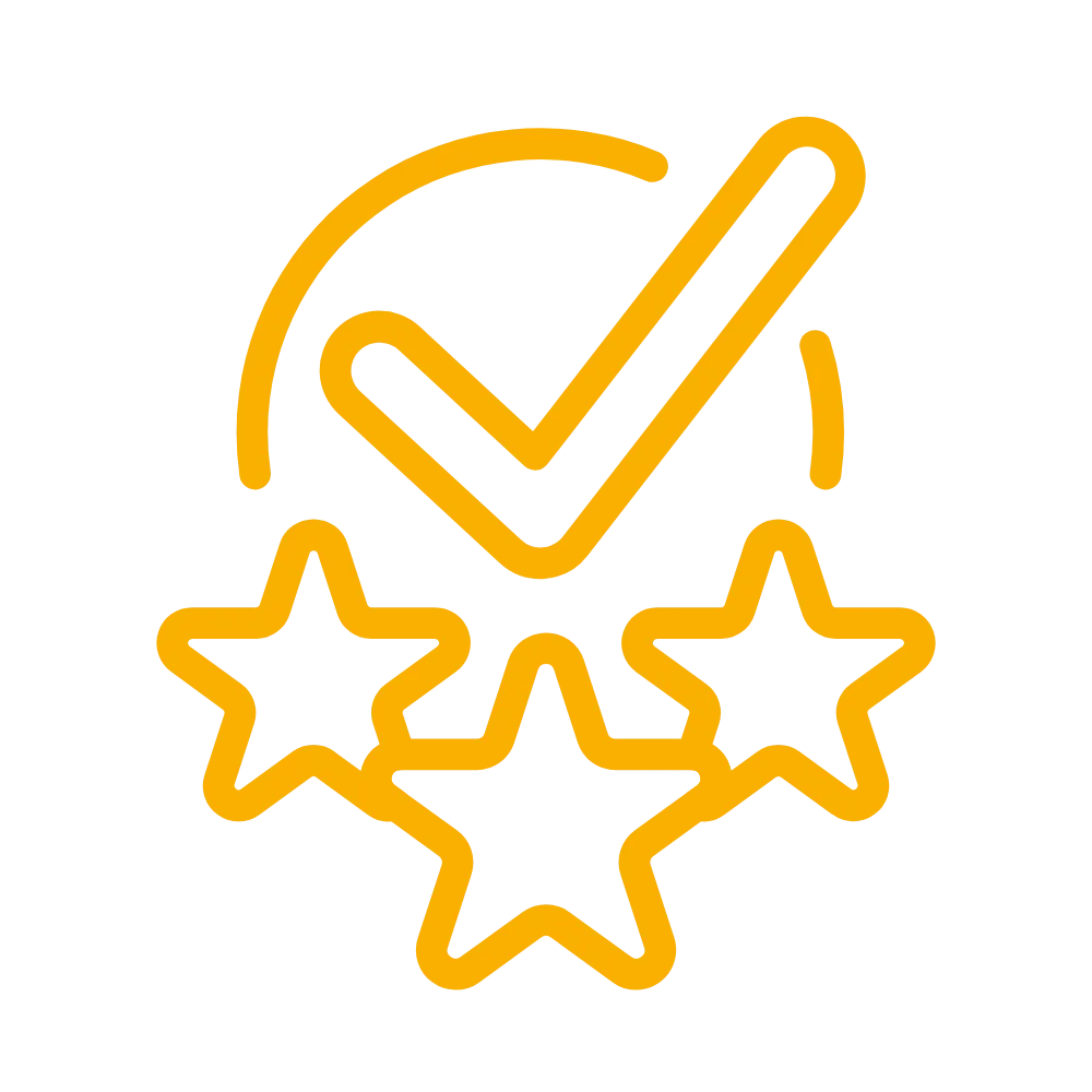 Three-star badge icon symbolizing decades of hands-on experience in residential remodeling and outdoor construction
