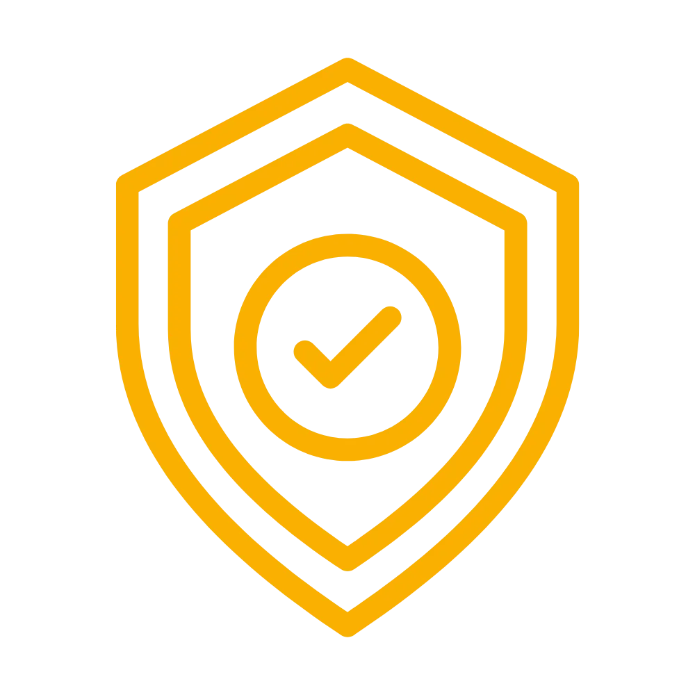 Security badge icon representing high quality craftsmanship and reliable home improvement services with no shortcuts
