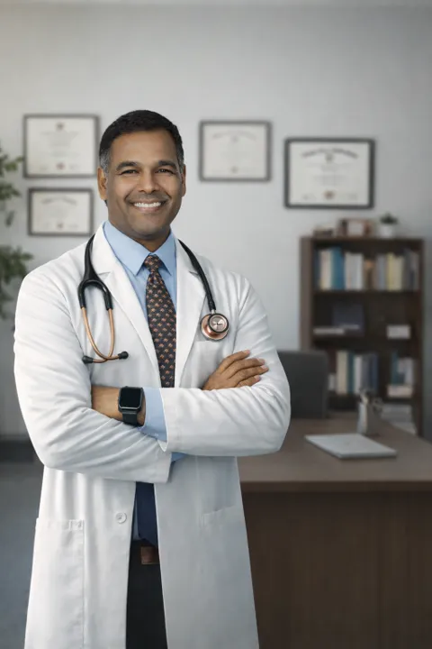 Portrait of Dr. Daniel L. Beckles, cardiothoracic surgeon and molecular biologist.