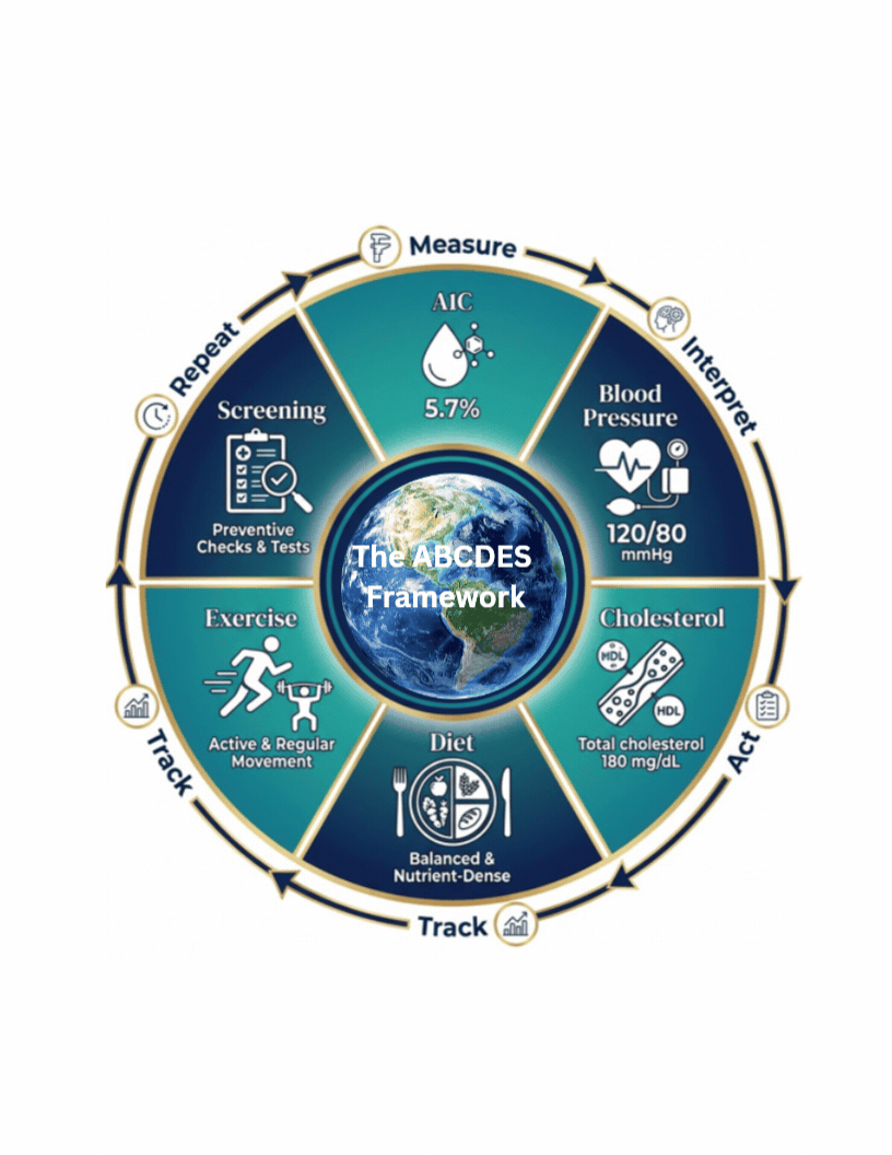 ABCDES Longevity Dashboard infographic