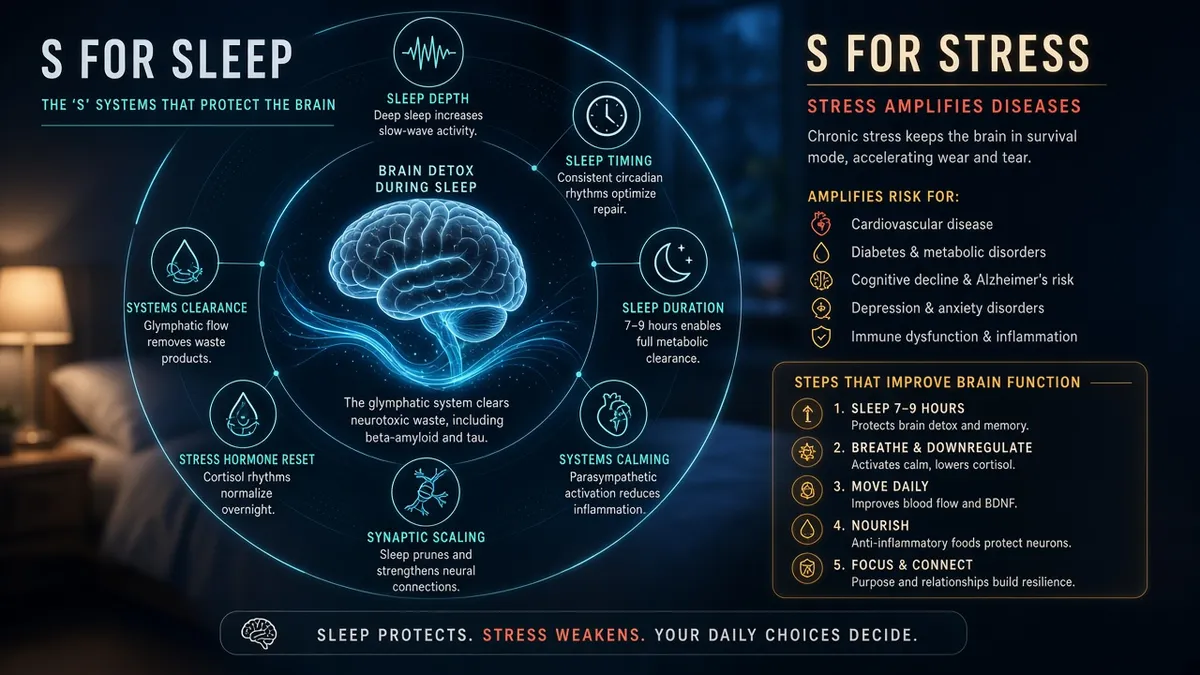 Brain detox during sleep infographic