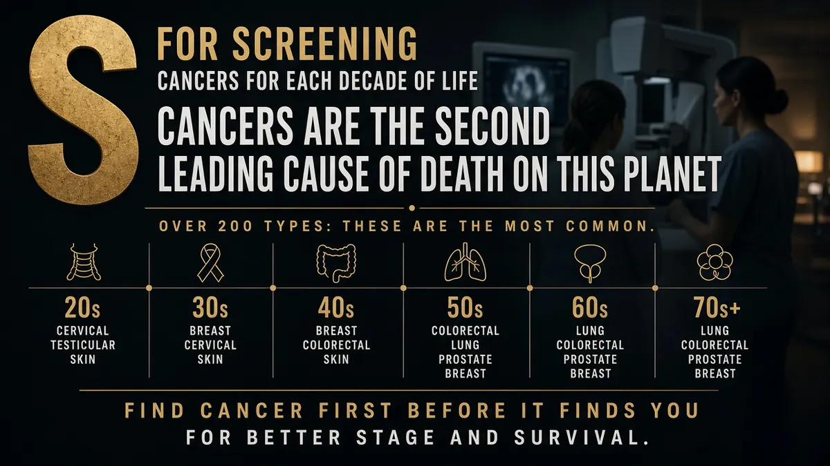 Screening timeline infographic
