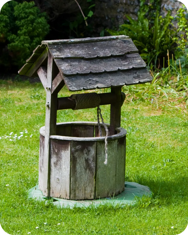 Old wooden well symbolizing well inspection in Wilmington, DE and maintenance importance.