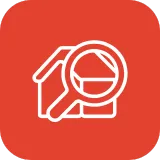 Roof icon representing roof and attic inspection.