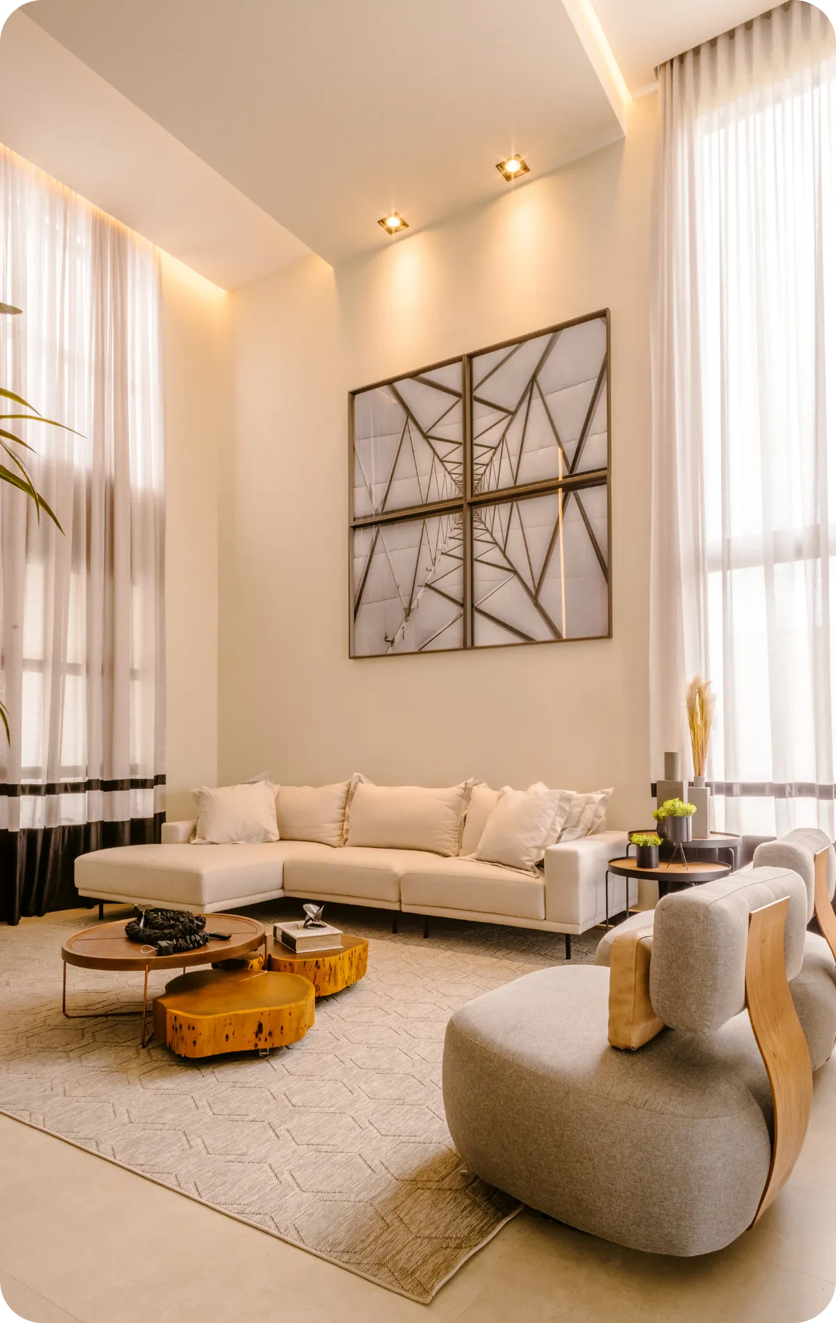 Modern living room interior promoting home inspection in Delaware, emphasizing trust, safety, and confident home decisions.