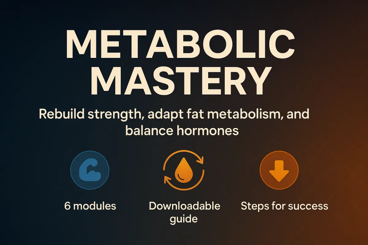 Metabolic Mastery dashboard with fat-burning tools