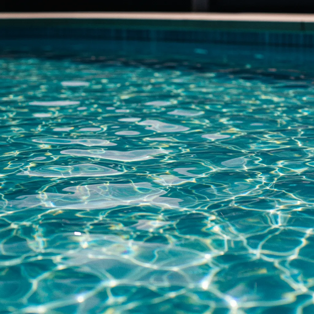 an underwater view of a sandy beach with two poles sticking out of the water