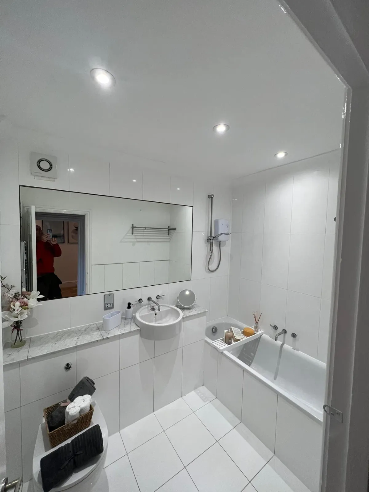 Flawless paint finish on newly plastered walls in Newport home renovation