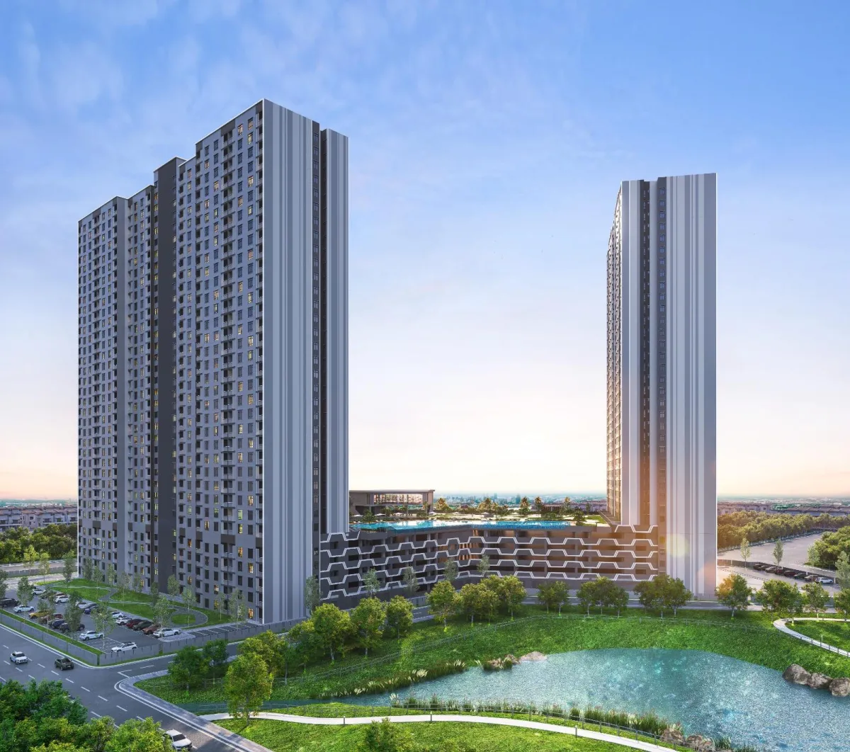 KSL Lakeview Ponderosa freehold serviced apartment Taman Molek JB — studio to 3-bed from RM271,000 completion 2028