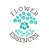 flower essences icon with turquoise flowers in the middle