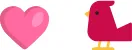 bird + heart icon