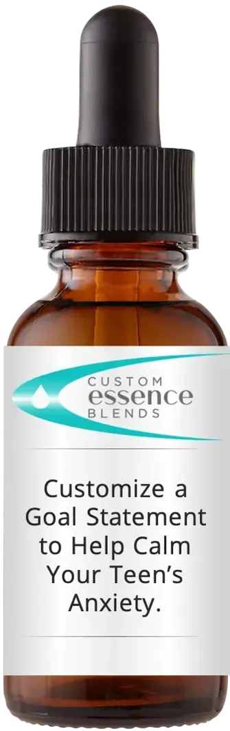 brown dropper bottle with Catherine Winfree's Custom Essence Blend label