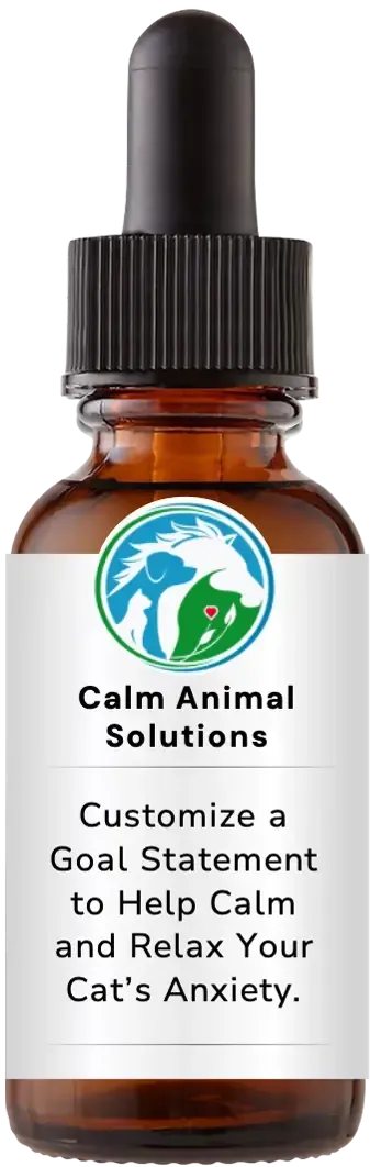 brown dropper bottle with animal communicator Catherine Winfree's Calm Animal Solutions label 