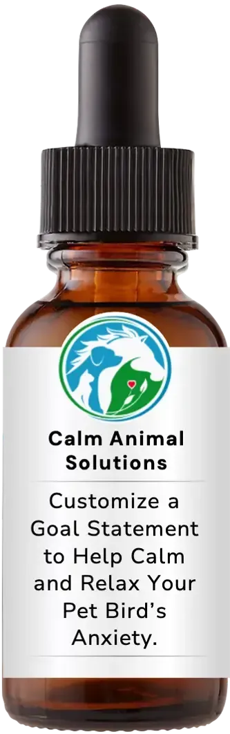 brown dropper bottle with animal communicator Catherine Winfree's Calm Animal Solutions label 