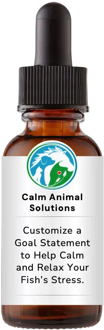 brown dropper bottle with animal communicator Catherine Winfree's Calm Animal Solutions label 