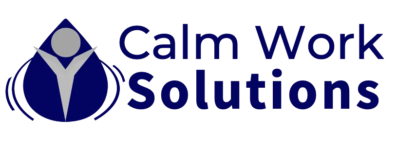 Calm Work Solutions logo — certified WOSB supplier of unscented workplace wellness sprays.