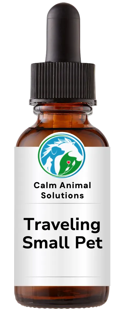 1 amber dropper bottle with Calm Animal Solutions label