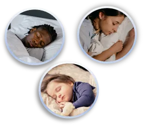 people sleeping peacefully natural sleep supported