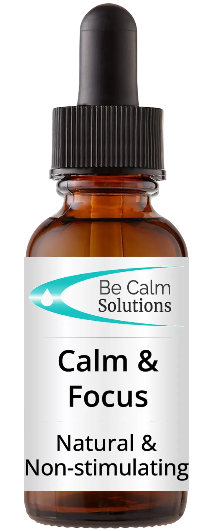 Calm and Focus flower essence blend bottle for natural stress support and focus