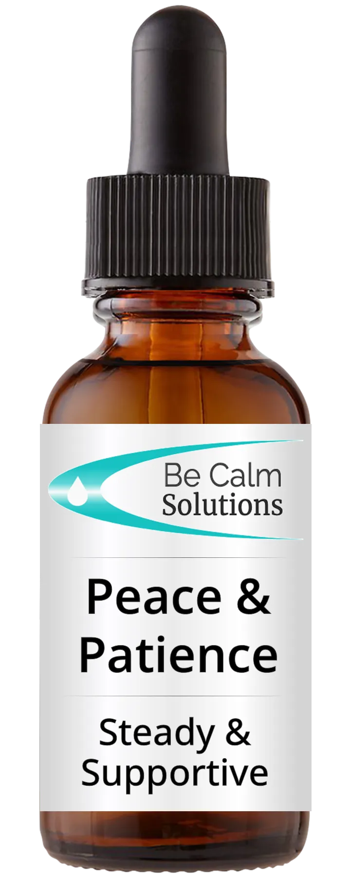 peace and patience flower essence blend bottle for stress response support
