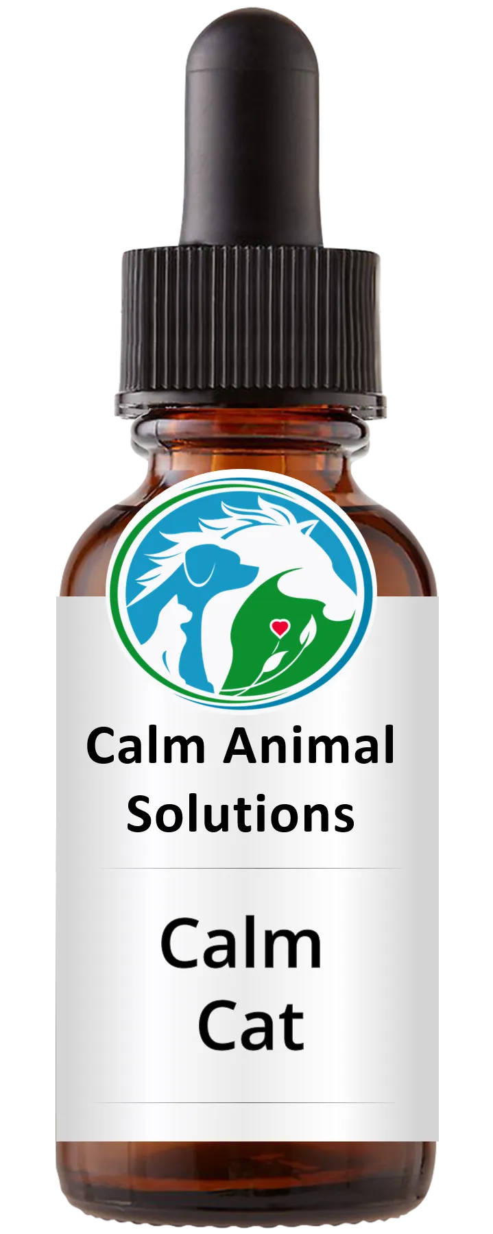 1 amber dropper bottle with Calm Animal Solutions label