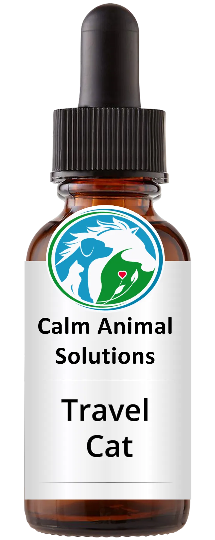 1 amber dropper bottle with Calm Animal Solutions label
