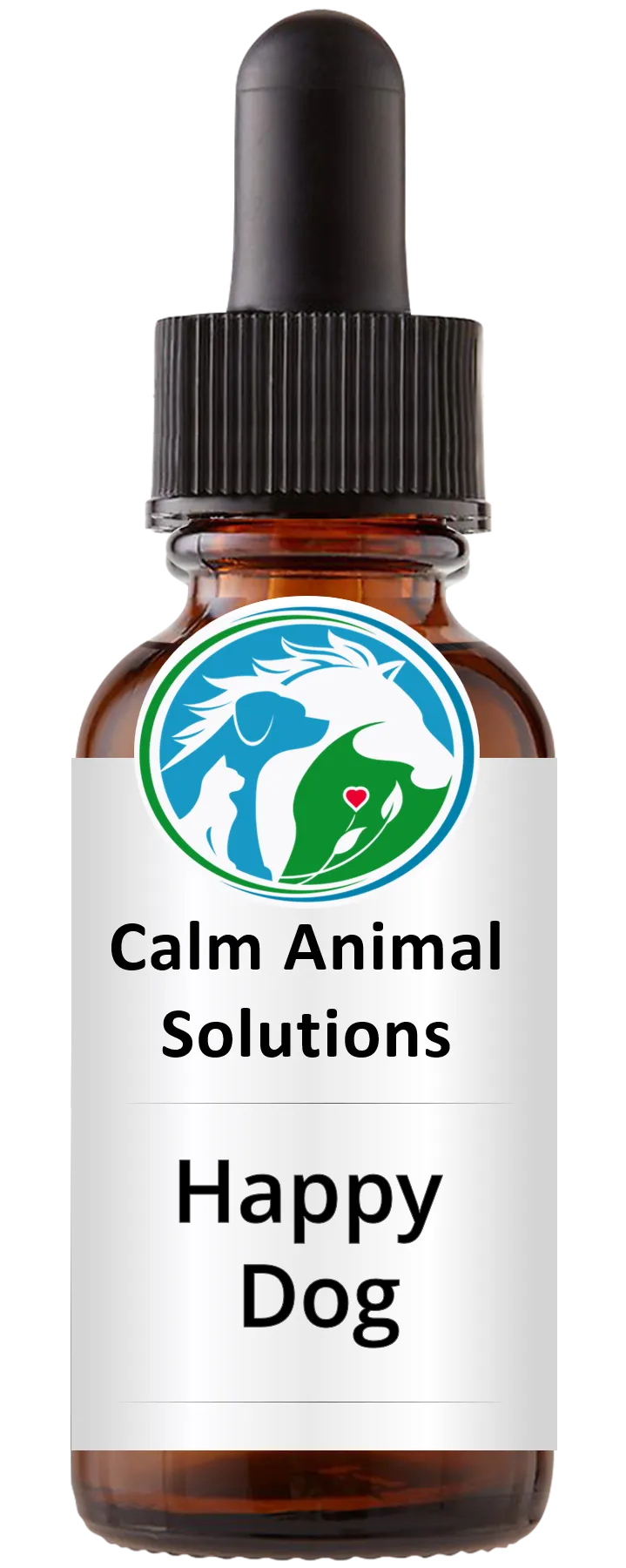 Happy Dog bottle Calm Animal Solutions Happy Dog flower essence blend For Dogs That Bark Specifically at Thunder, Fireworks, or Loud Noises