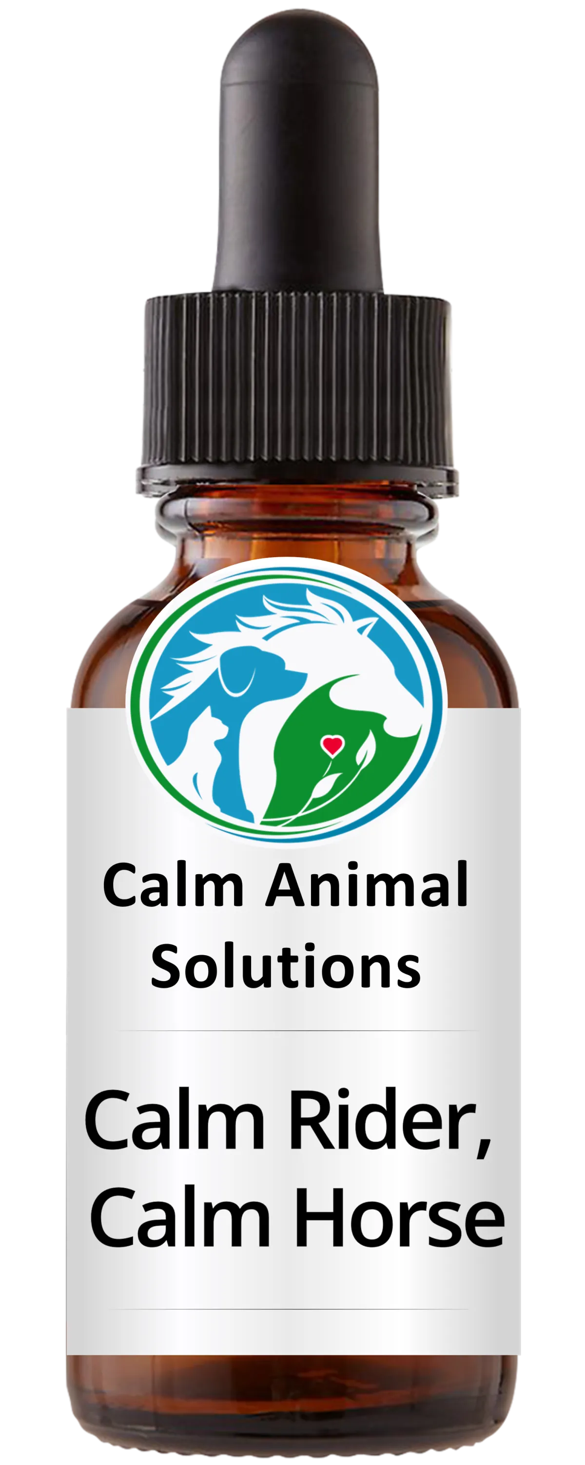 1 amber dropper bottle with Calm Animal Solutions label