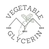icon showing molecular representation  of vegetable glycerin against a turquoise carrot drop background 
