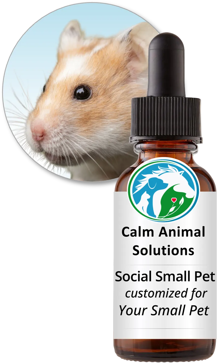 Social Small Pet flower essence blend, customized for your hamster or other small pet, by Calm Animal Solutions for bullying, biting and aggressive behaviors