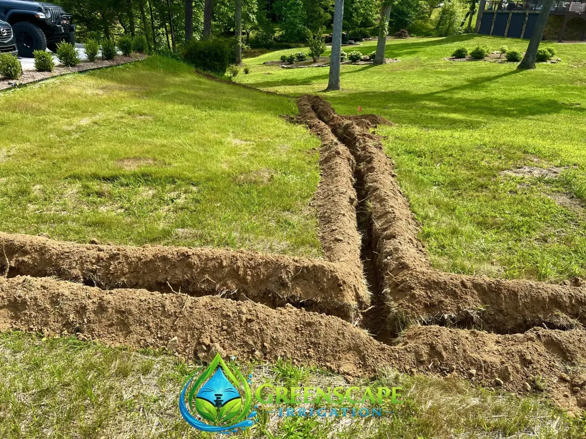French drain installation in Chattanooga, TN