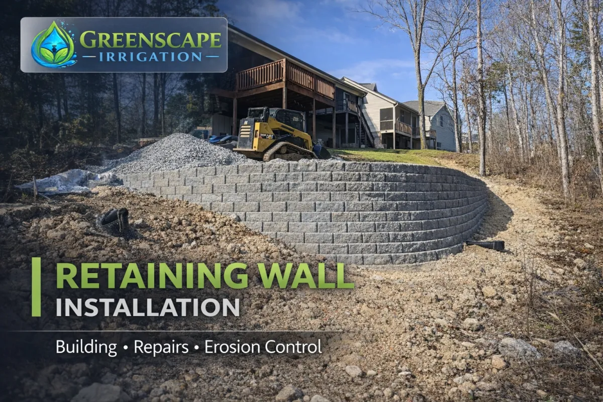 Retaining wall installation in Chattanooga, TN