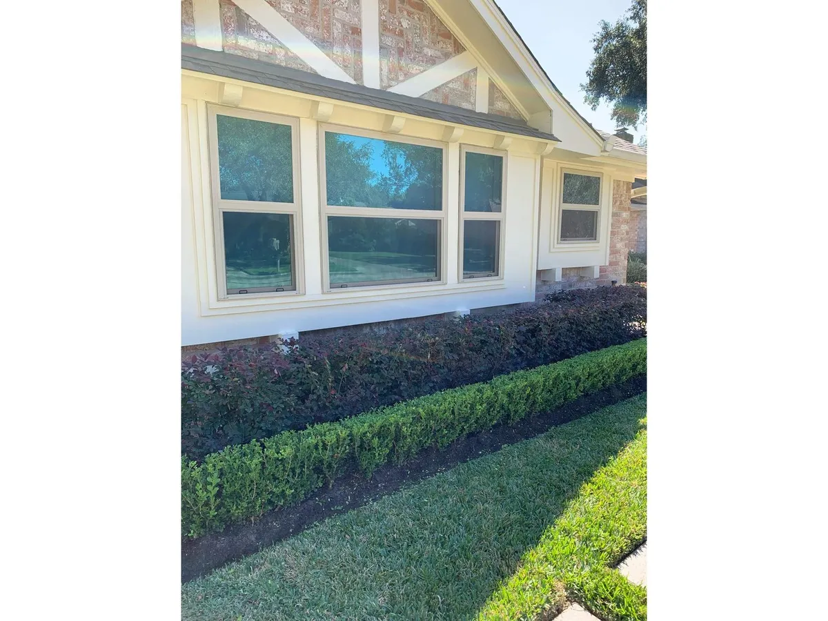 New replacement windows on a brick home in Houston