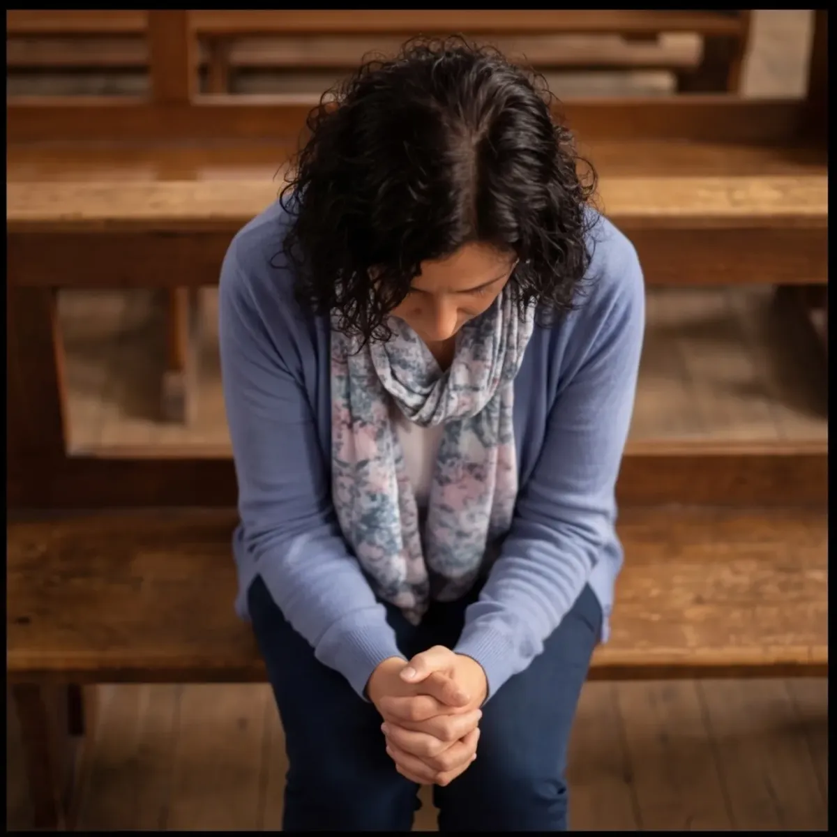 mother praying for her child