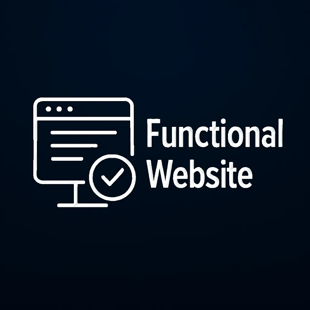 Modern website layout icon in neon blue and grey representing professional Website Services by Agents One