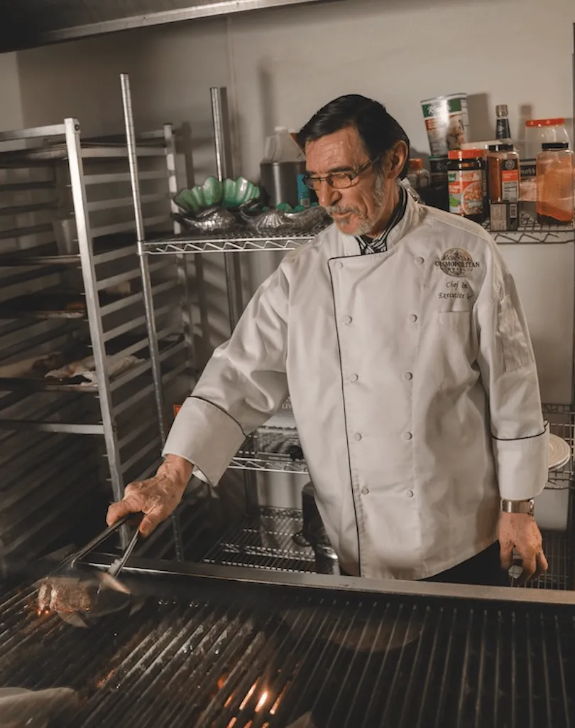 Chef Imi Kun cooking dinner