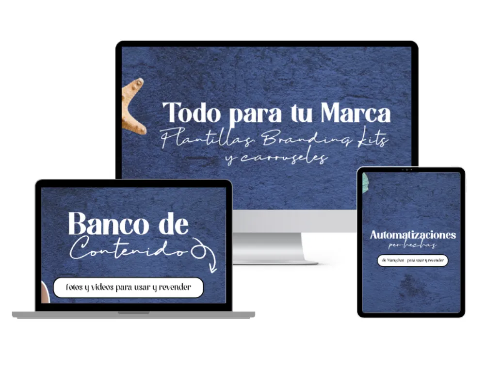Mockup of visual resources and automation tools on a laptop - Bono 3