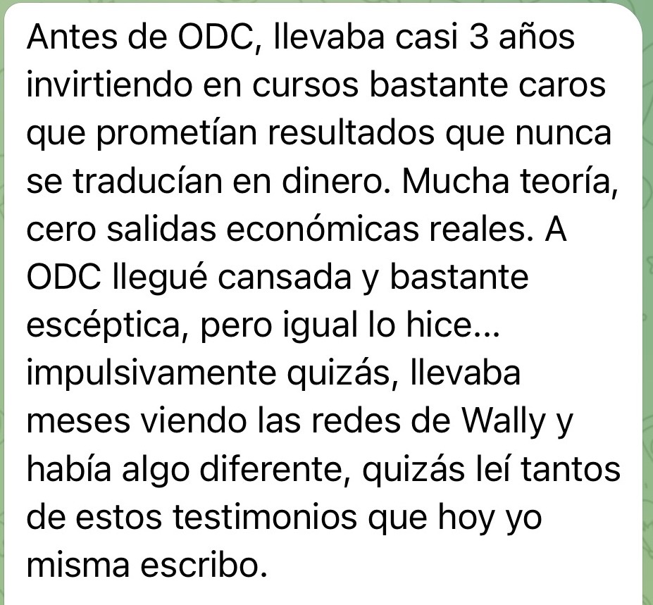 Testimonios resultados alumnas ODC