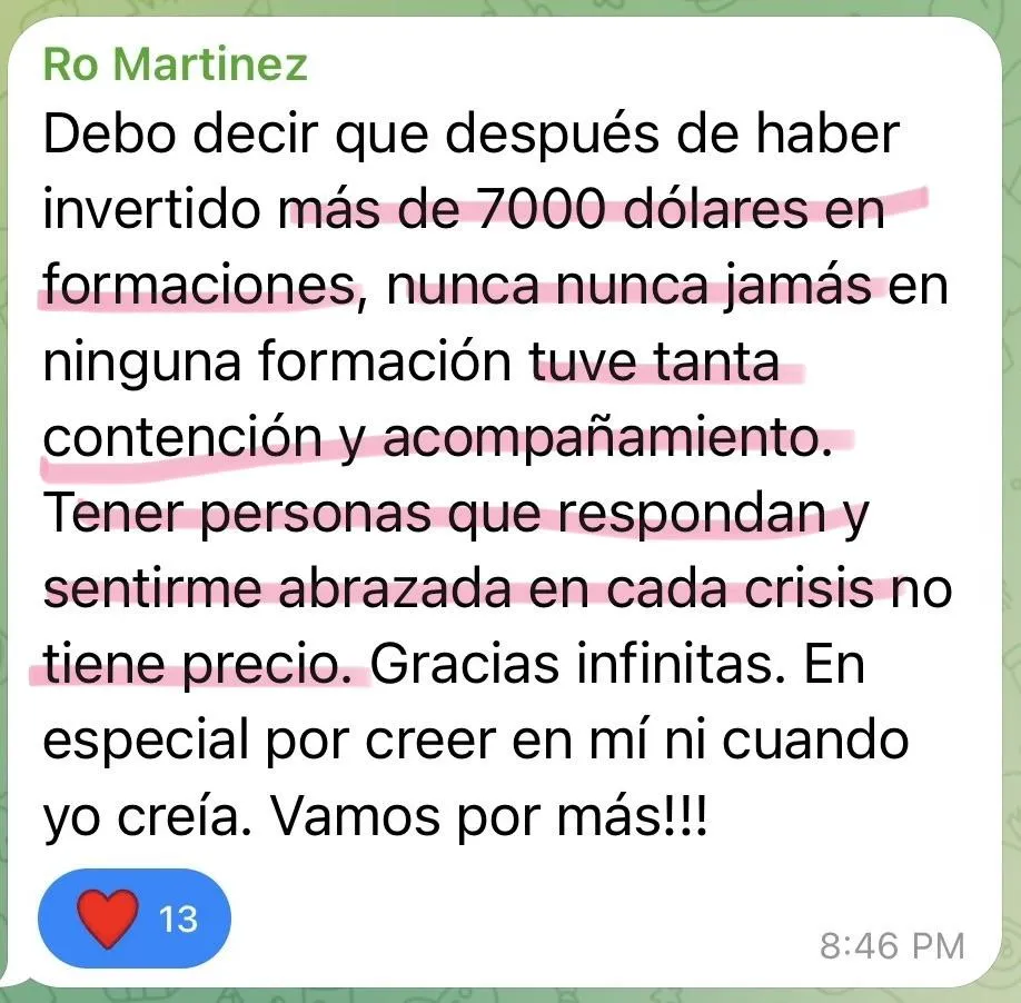 Testimonios WhatsApp alumnas ODC facturación
